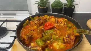 Smoke Turkey Wings and Okra Stew Yummy! @kokogracetv #cookingvideo #cookingchannel #cooking