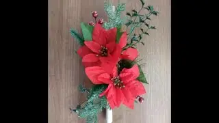 Christmas home decor Rolling Pin Floral Arrangement DIY
