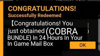 Free Fire Redeem Code Today 4 June | Cobra Bundle Redeem Code Today | FF Redeem Code Today