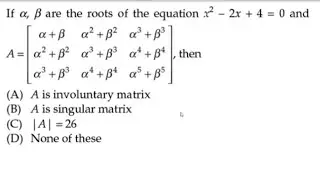 CP 178 Challenging Problem on Matrix and Determinant for JEE Main and Advanced  | iML