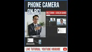 How to Use Mobile Camera as Webcam on PC | OBS Studio Tutorial (Best Quality)