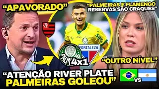 TV ARGENTINA APAVORADA COM PALMEIRAS 4x1 FORTALEZA E NÍVEL DOS BRASILEIROS