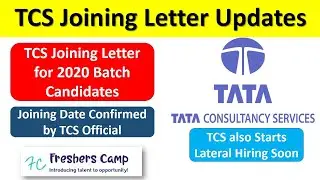 TCS Joining Letter for 2020 Batch | Joining Date Updates | TCS Onboarding News | TCS Lateral Hiring