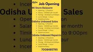 Job Opening #balasore