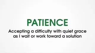 (P3) Patience - Character Trades. Games to teach kids good character traits.