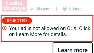 Olx Your Ad is not Allowed Problem Solve || Post Rejected | This Post Is Not Published Problem