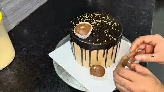 Украшение шоколадного торта с кремом: простой и вкусный рецепт 🤤 со свежими сливками ❤️🙌🏻