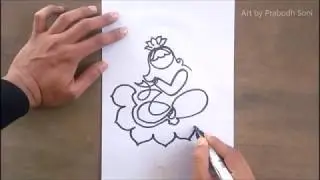 BAL KRISHNA LINE ART ! BY ! PRABODH SONI