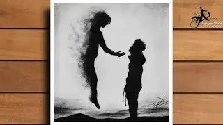 Heart touching video drawing || girl and boy sketch draw step by step | black and white drawing