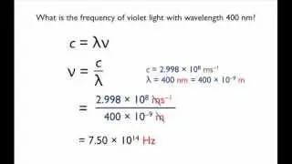 Relationship between wavelength and frequency