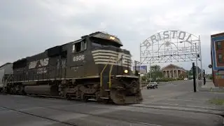 Norfolk Southern local crosses the state line from Virginia to Tennessee for evening duty.
