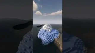 Ice Island Minecraft Igloo  Time lapse #shorts #minecraft #building