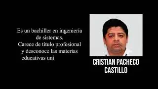 Pacheco, el operador de Benavides. Director General de la DIGESUTPA -MINEDU