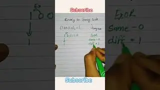 binary to gray code conversion(hindi)|binary to gray code #numbersystem  #code #shorts