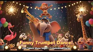 Zoo Talent Show Night! 🦩🎶 Funny Animal Performances & Music for Kids | CuteAnimalDiaries