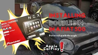 FIAT 500 DOUBLE DIN RADIO INSTALLATION | Apple CarPlay