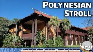 Relaxing Stroll - Polynesian Resort on a Perfect Day in 4K 60fps - Walt Disney World