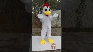 Adult Red roaster chicken BIGGYMONKEY.COM &reg; Costume Mascot with large beaks
