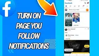 How To Turn On Page You Follow Notifications On Facebook App