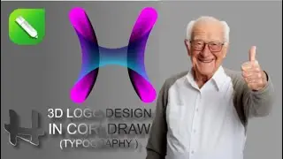 3D H Logo Design in Coreldraw🔥 l Typography illustrator l 3D Logo Design  #textlogo