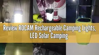 Review ROCAM Rechargeable Camping Lights, LED Solar Camping Wind up Lantern, Hand Crank Emergency Li