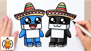 How To Draw Los Primos Wearing Sombreros | Steal A Brainrot | Roblox 