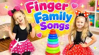 Learn Colors with Stacking Rings | Finger Family Songs for Children #1