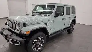 2024 JEEP WRANGLER 4 DOOR SAHARA SKY ONE TOUCH TOP EARL LEATHER SEATS 4K WALKAROUND 24J142 SOLD!