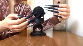 ASMR Nail Scratching & Tapping | Microphone with Stiletto Nails! | асмр ногти звуки