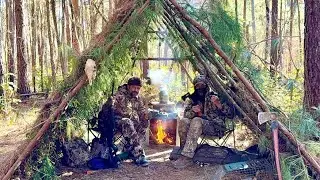Выживание в походных условиях в самодельном убежище в условиях низких температур. Часть (2) (Лову...