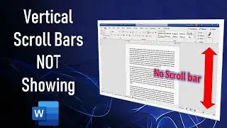 Vertical Scroll bar is not showing in MS Word | Vertical Scroll bar is not showing in MS Office
