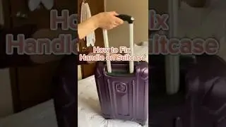 #how to Fix Handle on Suitcase. Stuck and won't go down handlebar on my luggage bag! 🙏