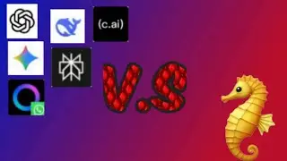 Chat GPT, Gemini, (c.ai), Meta AI, Perplexity and Deepseek struggling with a mystical seahorse emoji