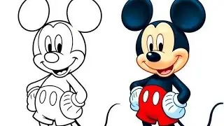How To Colour Mickey Mouse ||Colour Mickey mouse ||Easy To Colour