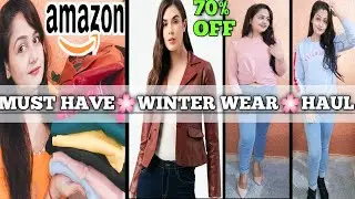 Amazon Winter Wear Haul🌸Leather Jacket/Hoodies/Pullovers/Sweatshirt & more |#amazonbrand #amazonsale