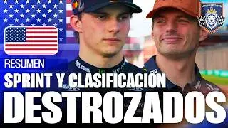 VERSTAPPEN AMENAZA el CAMPEONATO de MCLAREN | Sprint y Clasificación GP de Estados Unidos F1
