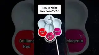 How to Make Pink Color? 🌸 Satisfying Paint Mixing #shorts #colormixing #pink #acrylicpaint