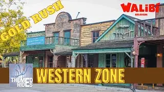 Walibi Belgium Western zone - Buzzsaw - Dalton Terror - Calamity Mine - Themed Rides offride - POV