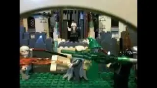 Lego Harry Potter custom battle of Hogwarts scene
