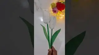 Super Aesthetic White Tulip Flower made using Tissue paper 🤍🌷