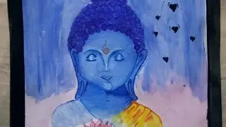 Drawing - Buddha // God// Best art // shining star - Ruby Mourya