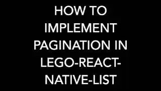 React Native - Pagination (with list) component