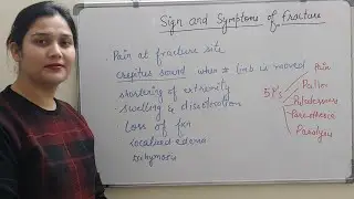 Sign and symptoms of fracture#fracture#signs#symptoms#parathesia#paralysis #pallor#pain