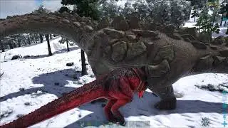 ARK  Survival Evolved giga v s 2 titans, official server