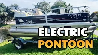 Pontoon Boat Electric Motor Newport Vessels 46lb. Remote Steering And Speed