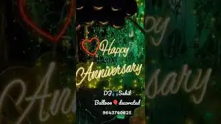 Balloon decorated🎀 With 💍 Ring Setup  Neon light Happy Anniversary More theme available📞 9643740625