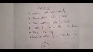 Compiler design(CD) important topics