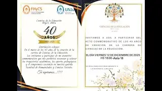 Ciencias de la Educación - FHyCS UNJu 40 Años