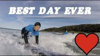 First time surfing GoPro first person view (Day 1) | Vlog 12