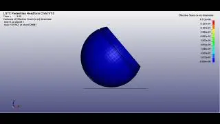 Child Pedestrian Head Impact Simulation (Head Foam Model) - Effective Strain